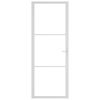 vidaXL Interior Door 76x201.5 cm White ESG Glass and Aluminium