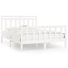 vidaXL Bed Frame without Mattress White Solid Wood Pine 160x200 cm