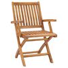 vidaXL Folding Garden Chairs 8 pcs Solid Teak Wood
