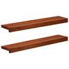 vidaXL Window Sills 2 pcs Brown 70 x 15 x 2 cm Solid Beech Wood