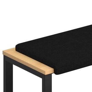 vidaXL Bench Cushion Fabric Black Depth 35 cm
