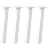 vidaXL Coffee Table Legs 4 pcs White 42 cm Steel