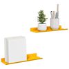 vidaXL Floating Shelf 2 pcs Mustard Yellow 30 x 9 x 2.5 cm Steel
