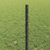 vidaXL Fence with Post Grey 0.5 x 10 m Steel and PVC