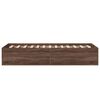 vidaXL Bed Frame without Mattress Brown Oak 100x200 cm