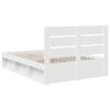 vidaXL Bed Frame with Headboard White 140 x 200 cm Solid Pine Wood