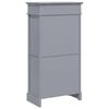 vidaXL Shoe Cabinet Grey 50x28x98 cm Paulownia Wood