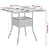 vidaXL Garden Table with Acacia Wood Top Grey 80x80x75 cm Poly Rattan