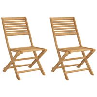 vidaXL Folding Garden Chairs 2 pcs 48.5x61.5x87 cm Solid Wood Acacia