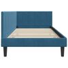vidaXL Corner Bed Frame with Headboard Blue 100 cm x 200 cm Velvet
