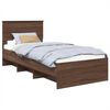 vidaXL Bed Frame with Headboard Brown Oak 80 x 200 cm Engineered Wood