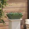 vidaXL Garden Planter Olive Green 50 x 50 x 15 cm Cold-rolled Steel