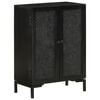 vidaXL Sideboard Black 55x30x77 cm Solid Wood Mango and Iron