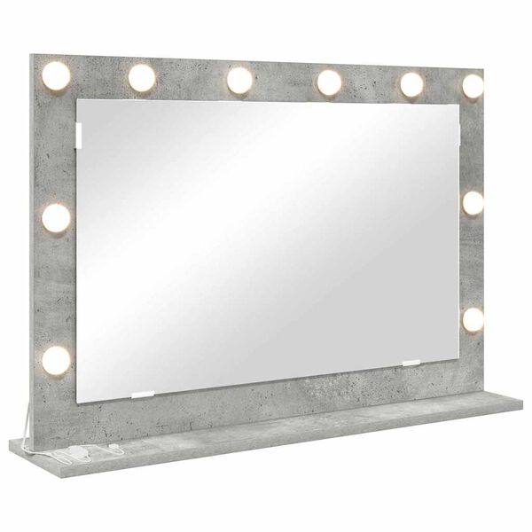 vidaXL Vanity Mirror with Mirror Concrete Grey 80 x 55 x 18 cm