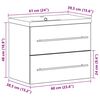 vidaXL Bathroom Sink Cabinet with Drawer Wall-mounted 2 pcs Old Wood