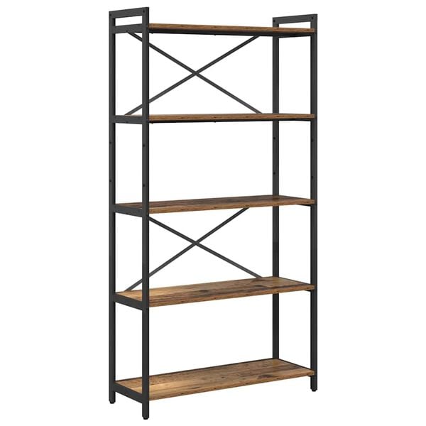 vidaXL Bookshelf Old wood 80 x 30 x 155 cm Engineered Wood