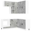 vidaXL Kitchen Unit PORTO 8 pcs Concrete Grey Engineered Wood