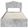 vidaXL Storage Bed Concrete Grey 70 x 190 cm Engineered Wood