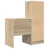 vidaXL Desk with Drawer 2 pcs Sonoma Oak