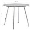 vidaXL Dining Table Concrete and Silver 90x73.5 cm MDF