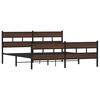 vidaXL Metal Bed Frame without Mattress Brown Oak 200x200 cm