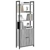 vidaXL Book Cabinet Grey Sonoma 60 x 24 x 161 cm Engineered Wood