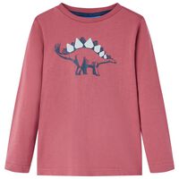 Kids' T-shirt with Long Sleeves Dark Red 92