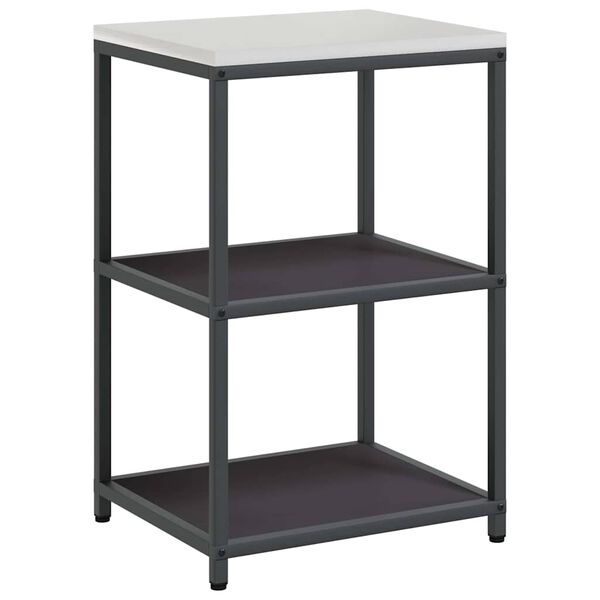vidaXL Kitchen Storage with Shelf Black 60 x 50 x 92 cm Steel