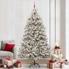 vidaXL Artificial Christmas Tree Green and White 240 cm PVC and Metal
