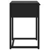 vidaXL Nightstand Black 38x35x54 cm Steel