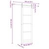 vidaXL Sliding Door White 78 x 232 cm Solid Pine Wood and Glass