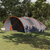 vidaXL Tunnel Tent with Roof Grey and Orange 710 x 460 x 245 cm