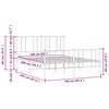 vidaXL Metal Bed Frame without Mattress with Footboard Black 160x200cm