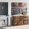 vidaXL Garage Cabinets 2 pcs Smoked Oak Engineered Wood