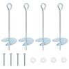 vidaXL Earth anchor 4 pcs Silver &Oslash;10 x 30 cm Galvanized Metal