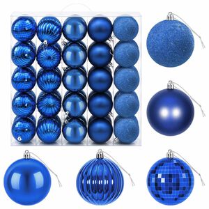vidaXL Christmas Ball Set 50 pcs Blue Dia. 8 cm Polystyrene