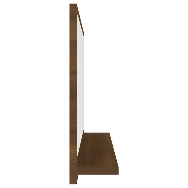 vidaXL Bathroom Mirror Brown Oak 60x10.5x37 cm Engineered Wood