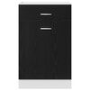vidaXL Drawer Cabinet Riga Black oak 50 x 46 x 81.5 cm Engineered Wood