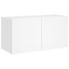 vidaXL TV Wall Cabinet with LED Lights White 80x35x41 cm