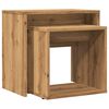 vidaXL Nesting Coffee Tables 2 pcs Artisan Oak Engineered Wood