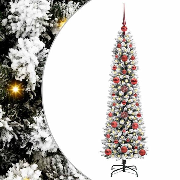 vidaXL Artificial Christmas Tree with 150 LEDs with Stand White 120 cm