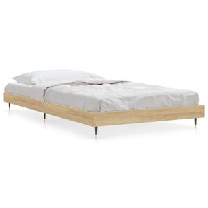 vidaXL Bed Frame without Mattress Sonoma Oak 100x200 cm Engineered Wood