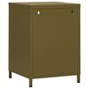 vidaXL Nightstands 2 pcs Olive Green 35x35x51 cm Steel