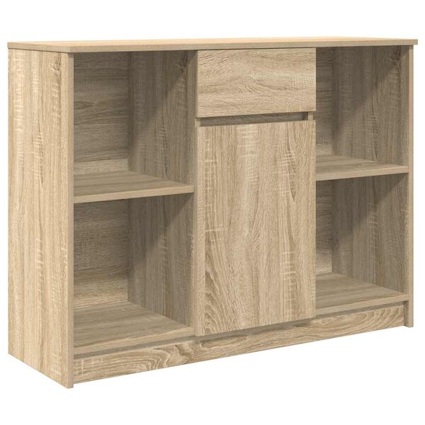 vidaXL Sideboard with Drawer Sonoma Oak 101x35x76 cm Engineered Wood