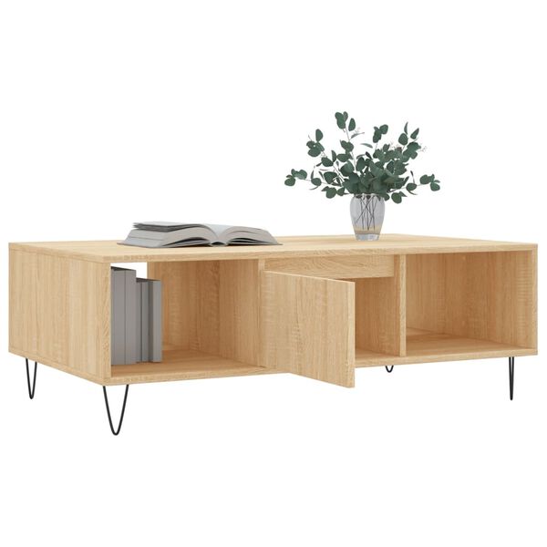 vidaXL Coffee Table Sonoma Oak 104x60x35 cm Engineered Wood