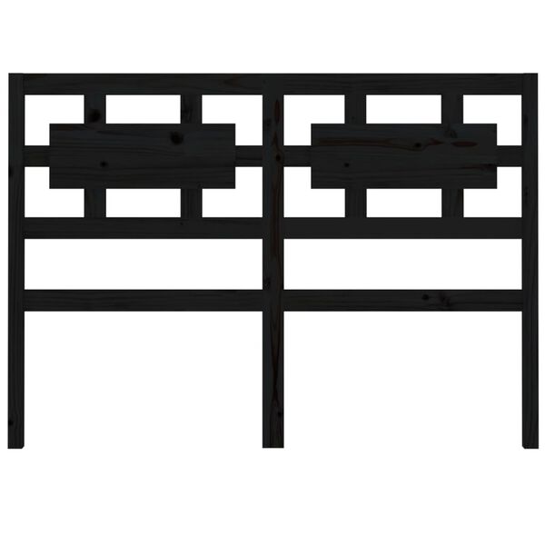 vidaXL Bed Headboard Black 140.5x4x100 cm Solid Wood Pine