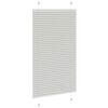 vidaXL Pleated Blind Light Grey 75x100 cm Fabric Width 74.4 cm Polyester