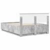 vidaXL Bed Frame Concrete Grey 160 x 200 cm Engineered Wood
