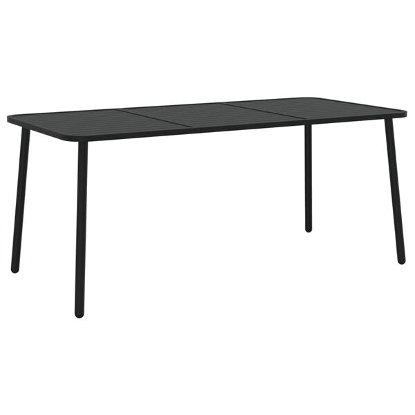 vidaXL Garden Table Anthracite 165x80x71 cm Steel