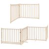 vidaXL Dog Gate with Door Foldable 6 Panels 480 cm Poplar Wood